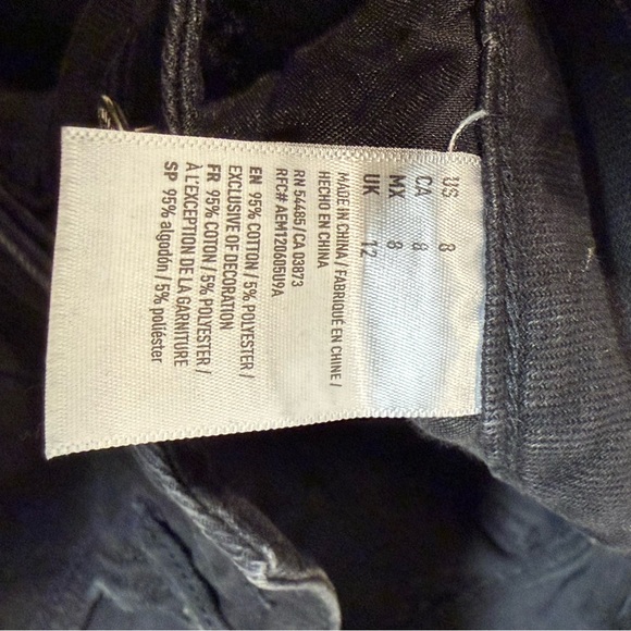 American Eagle Womens Size 8 Black High-Rise Distressed FestivalMini Jean Skirt - Picture 8 of 8